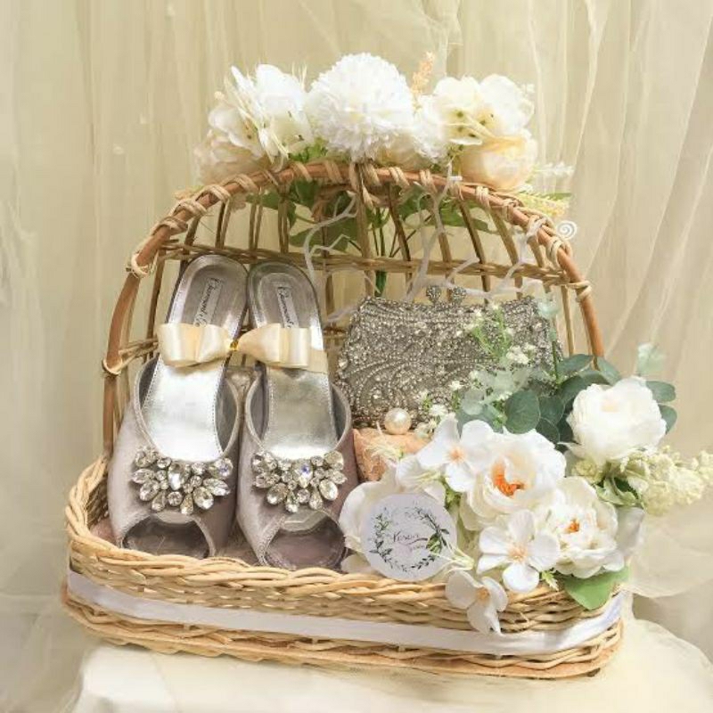 kerajang rotan ayunan kotak 1set isi 3pcs full hantaran