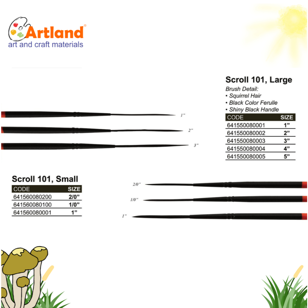 

Kuas Scroll 101 De Goya Small & Large – Detail Brush Premium, Squirrel Hair