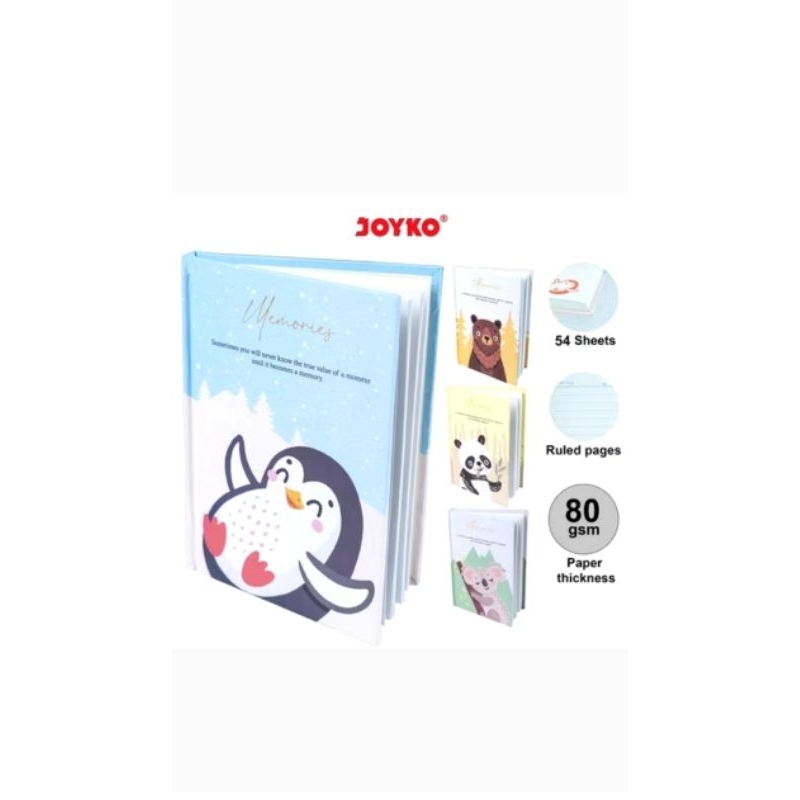 

Buku Tulis A6 Joyko Karakter Panda Penguin Koala Beruang- Buku Tulis/Notebook/Diary