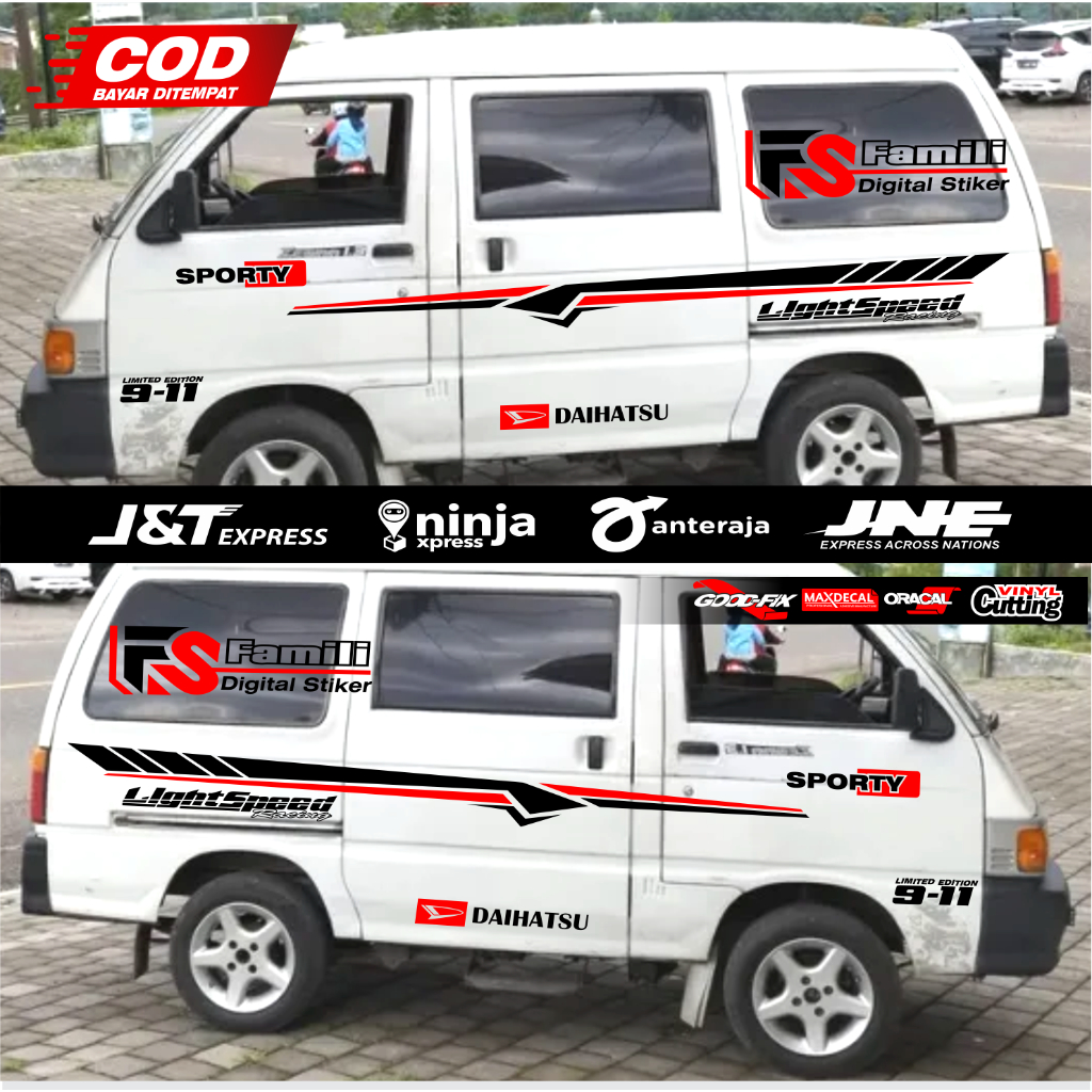 Stiker Mobil Daihatsu Zebra Espass Cutting Sticker Mobil