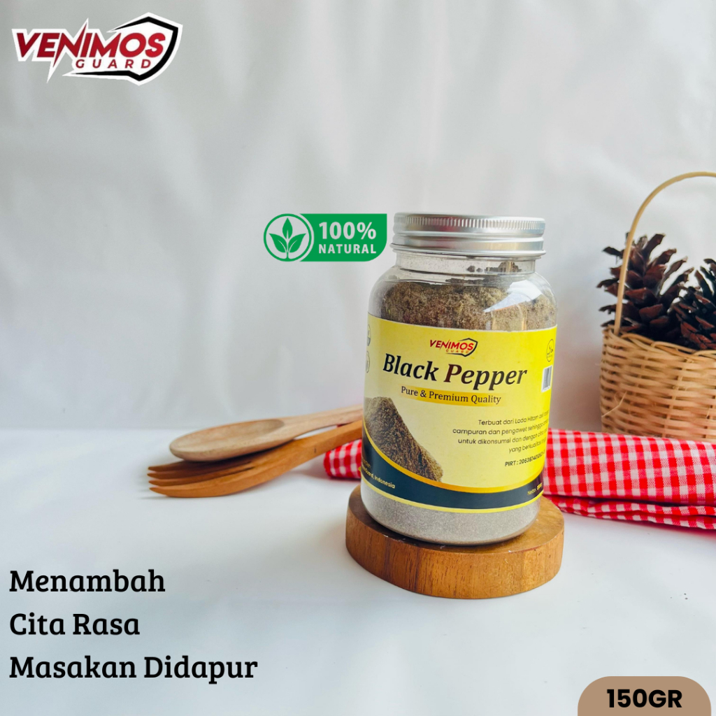 

VENIMOS Black Pepper Powder / Bumbu Masak Dapur Lada Hitam Bubuk 50gr & 150gr