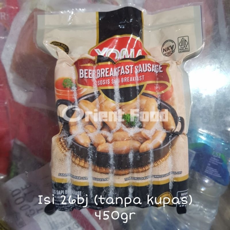 

Yona Sosis Sapi Breakfast / Beef Breakfast Sausage 450gr isi 26bj+-