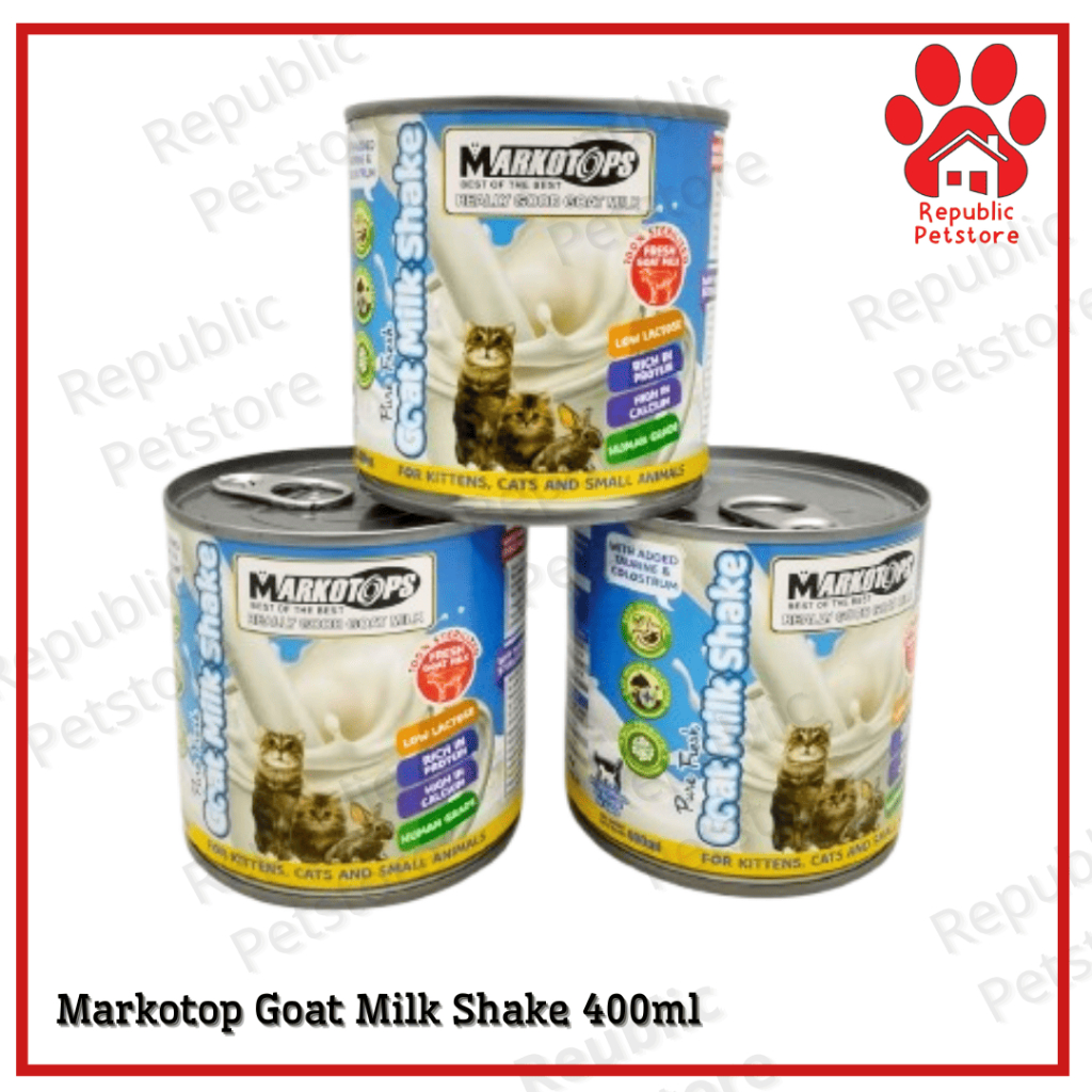 

Susu Markotop Goat Milk Shake 400ml - Susu Fresh Kambing Kucing Kitten Small Animal