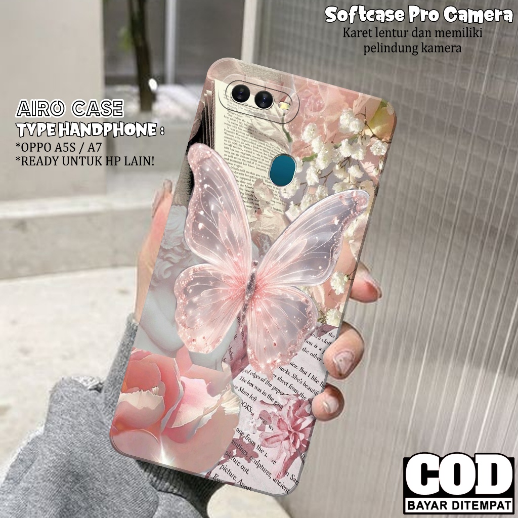Case OPPO A5S/A7 Terbaru - Softcase OPPO A5S/A7 - Fashion Case KUPU-KUPU - Casing OPPO A5S/A7 - Soft