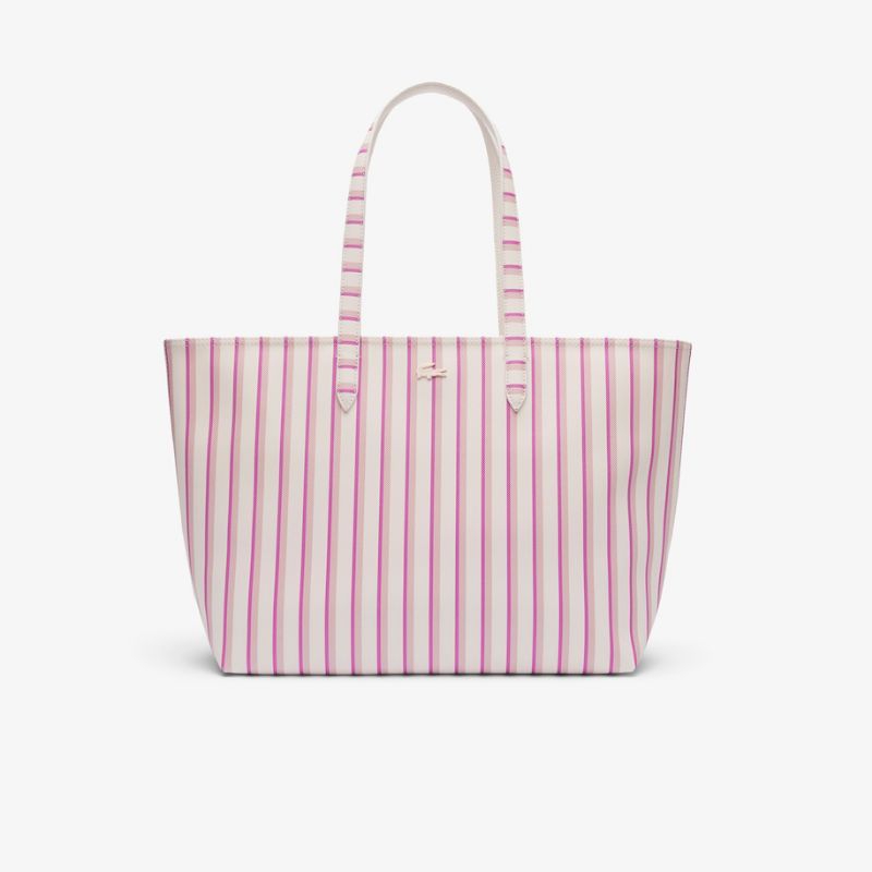 Lacoste Women's LACNF4932ASQ68 Anna Reversible Zipped Tote Bag Laptop 15 inch - Pink