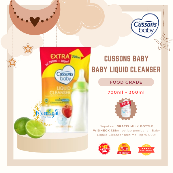 Cussons Baby Liquid Cleanser 700ml + 300ml - Sabun Cuci Botol