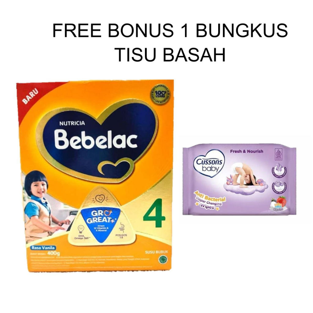 

Bebelac 4 Vanila 400g – Susu Formula Anak Usia 3-6 Tahun, Nutrisi Lengkap & DHA