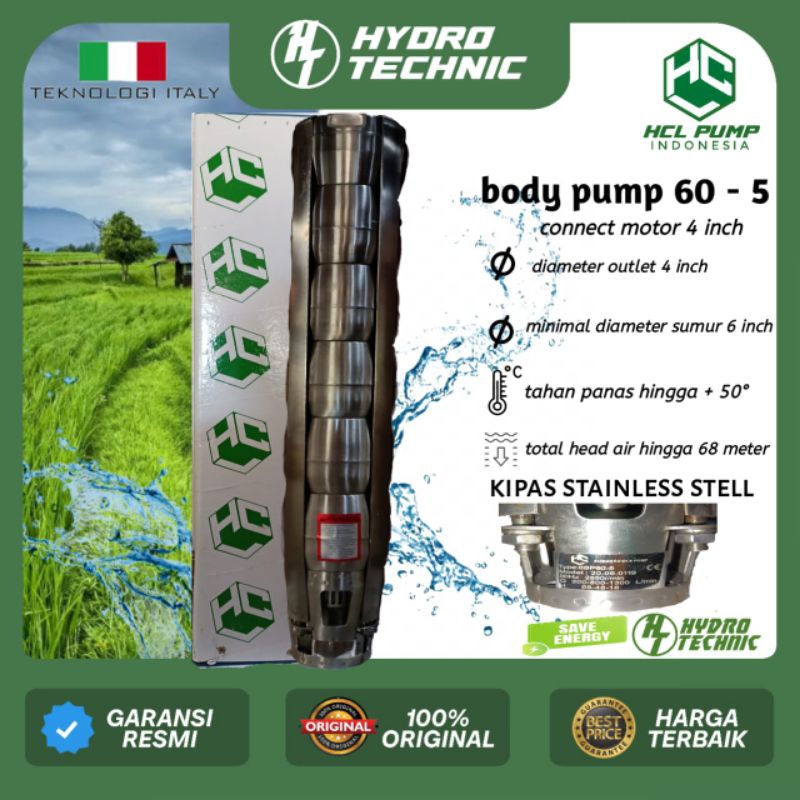 pump body/kipas submersible hcl pump stainless steel 60-5