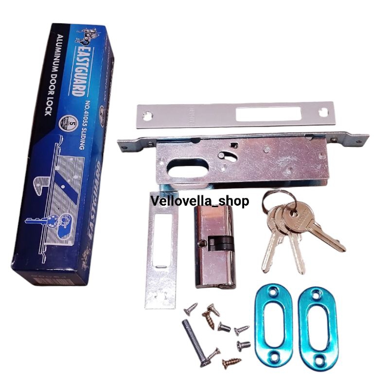 Body kunci pintu sliding aluminium Eastguard / body kunci pintu geser silinder pintu geser Eastguard