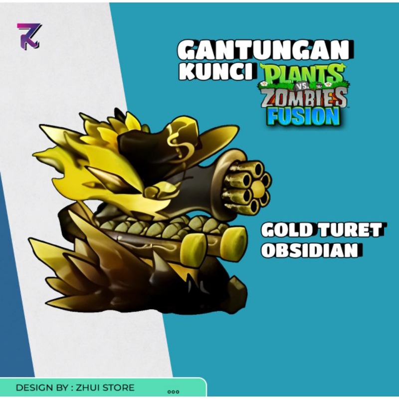 Gantungan Kunci Plant's vs Zombies Fusion | Gantungan Kunci PvZ Fusion Akrilik - Gantungan kunci Pla