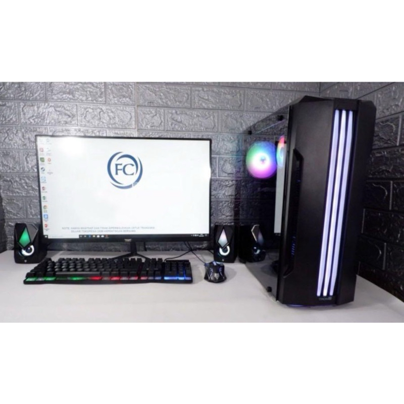 full set pc dan monitor tv