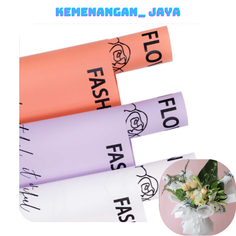 

Flower Wrapping Paper Cellophane Motif Mawar Rose Kertas Buket Bunga Mawar KB052