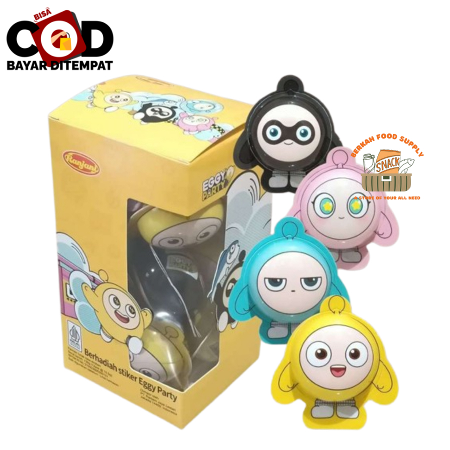 

[BERKAH]Ranjani Eggy Party Box lsi 12pcs Permen Lunak Rasa Stroberi Gummy Candy Strawberry Flavour Snack Cemilan Anak Halal