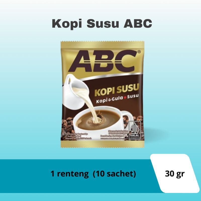 

Kopi ABC susu 1 renteng isi 10 sachet promo grosir 30g