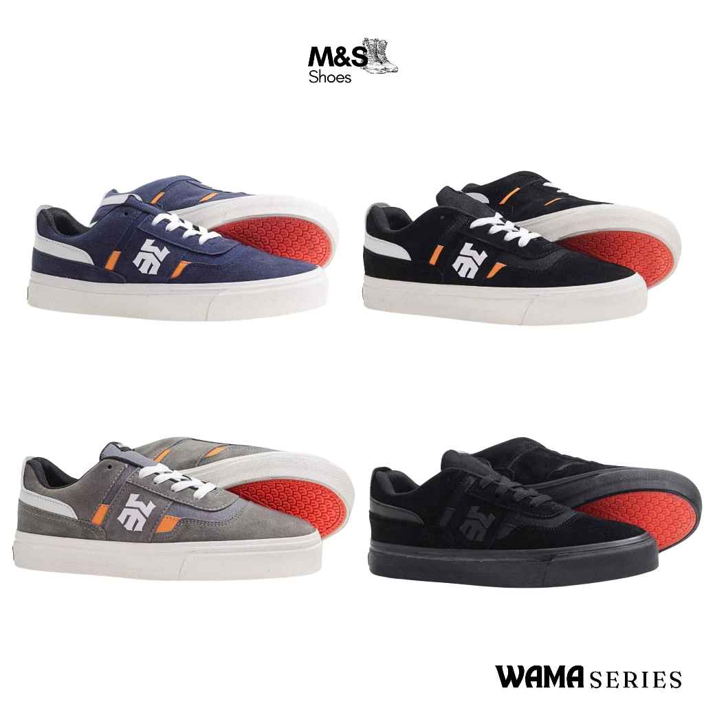 Gaxin | WAMA | Sepatu Sneakers Casual Pria Sepatu Lokal Brand Vulcanized Skateboard Sepatu Sekolah