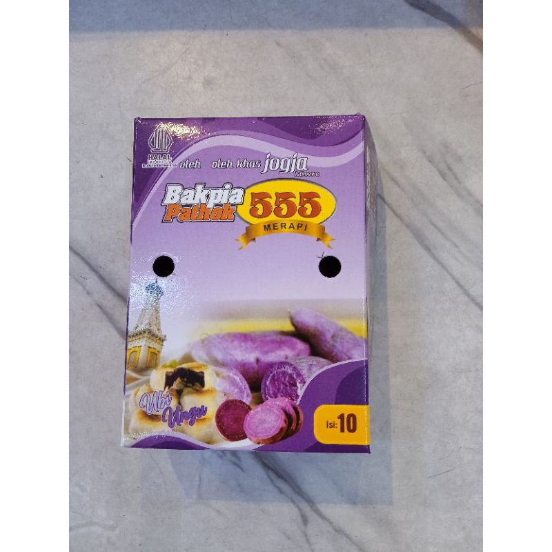 Bakpia pathok kering 555 ubi ungu isi 10