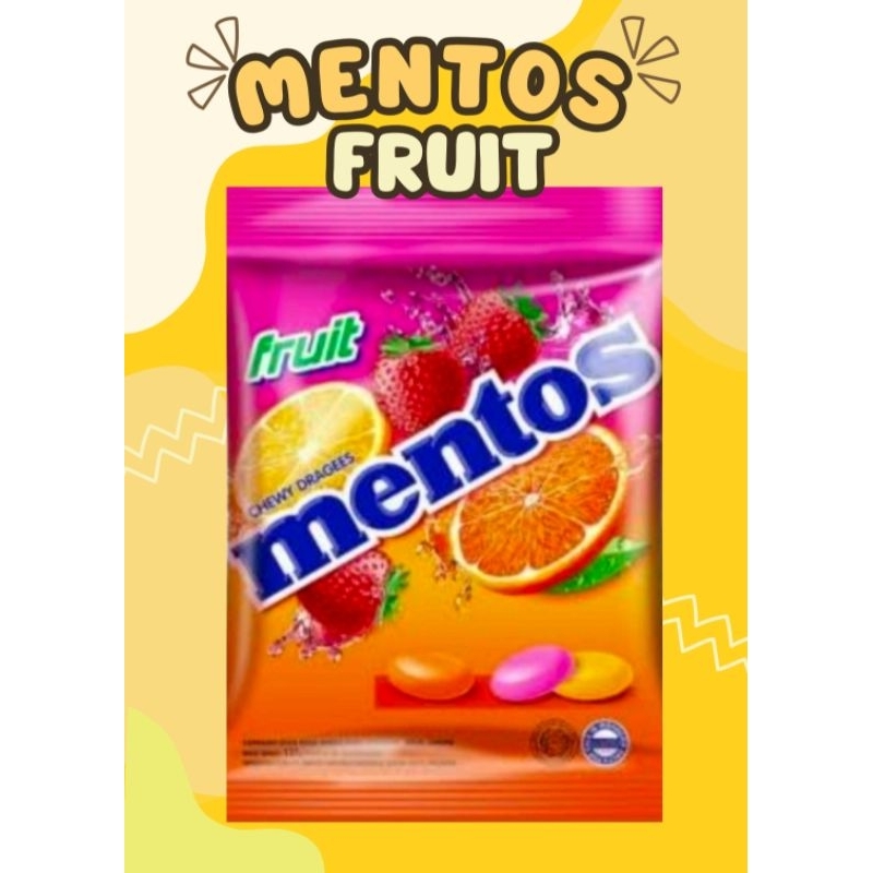 

Mentos Fruit 135 gr. (Stroberi, Jeruk, Lemon)