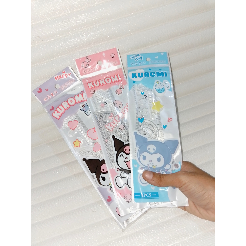 

PENGGARIS PLASTIK 1 SET (4 MODEL) / RULER 1SET HZ-6300