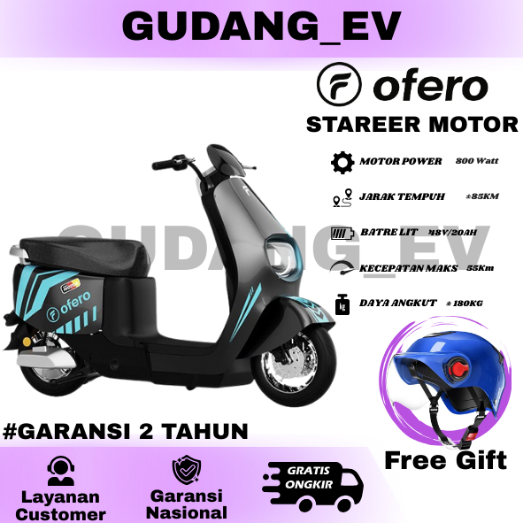 MOTOR LISTRIK OFERO STAREER MOTOR GARNSI RESMI 2 TAHUN