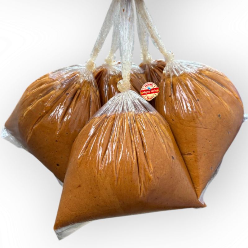 

Petis sari Ikan tuna Asli punel enak gurih nikmat kemasan plastik 200g