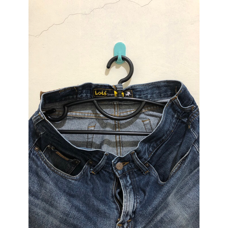 Jeans Denim Blue Biru Pria Lois Slimfit Ukuran 32 Bekas Pakai