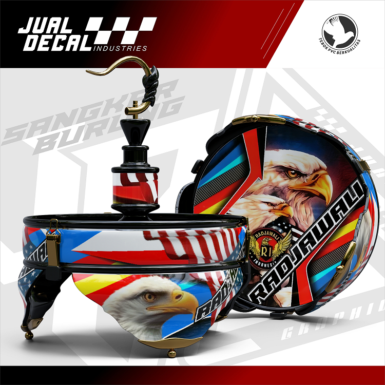 Stiker Sangkar Lovebird Batman Pleci Helopet  RADJAWALI Decal Tebok Custom Variasi