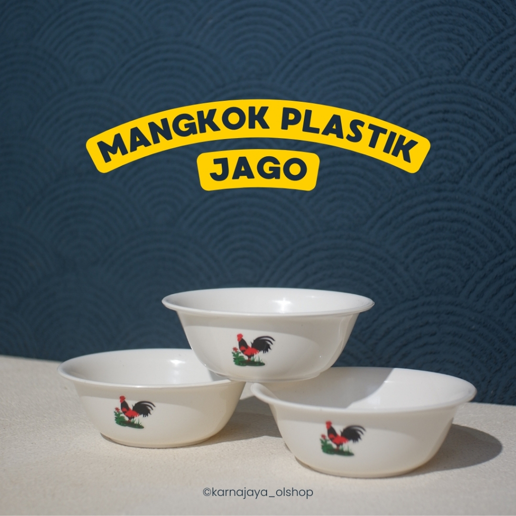 Mangkok Plastik Jago 12 Pcs - Mangkok Lusinan