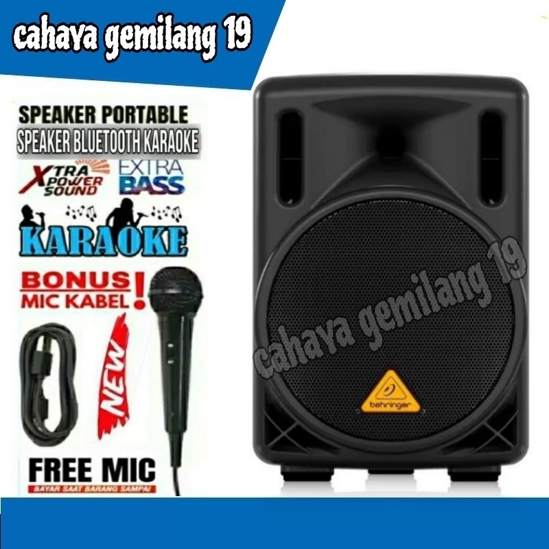 Speaker Bluetooth Karaoke Full Bass Ukuran Besar Bonus Mic Murah / Speaker Salon Aktif Polytron Kimi