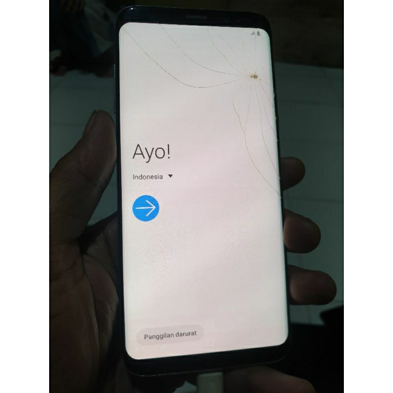 lcd samsung s8 hidup,, retak