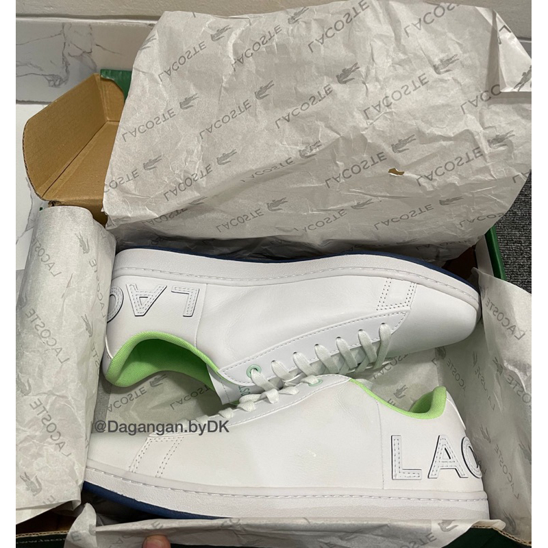 Sepatu Lacoste Leather Original Barang Resmi 100% Putih