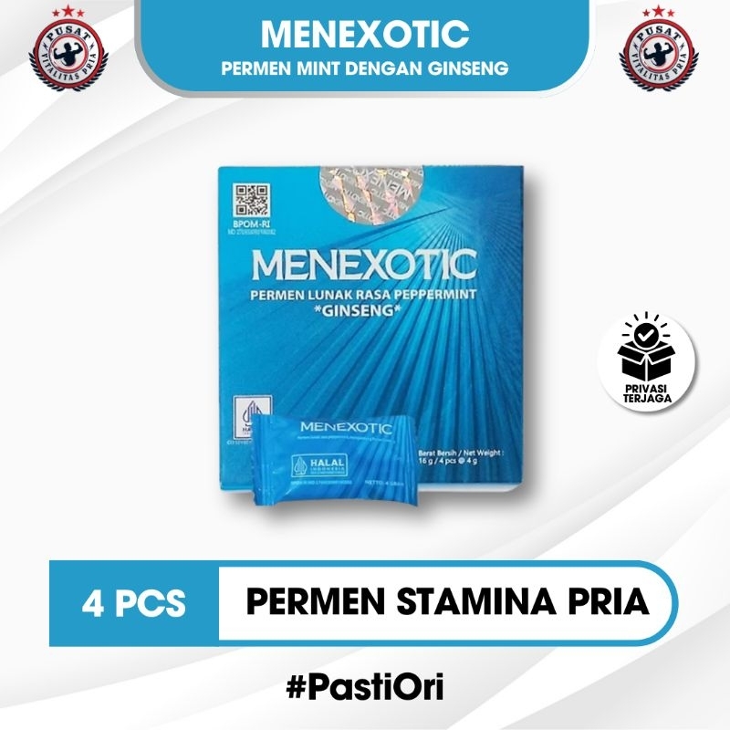 Permen MenExotic Original Stamina Pria Men Exotic  Premium Candy Mensexotics Resmi BPOM Isi 4 Pcs