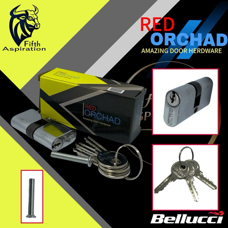 Cylinder Kunci Oval / Kunci Cylinder Oval Pintu Aluminium