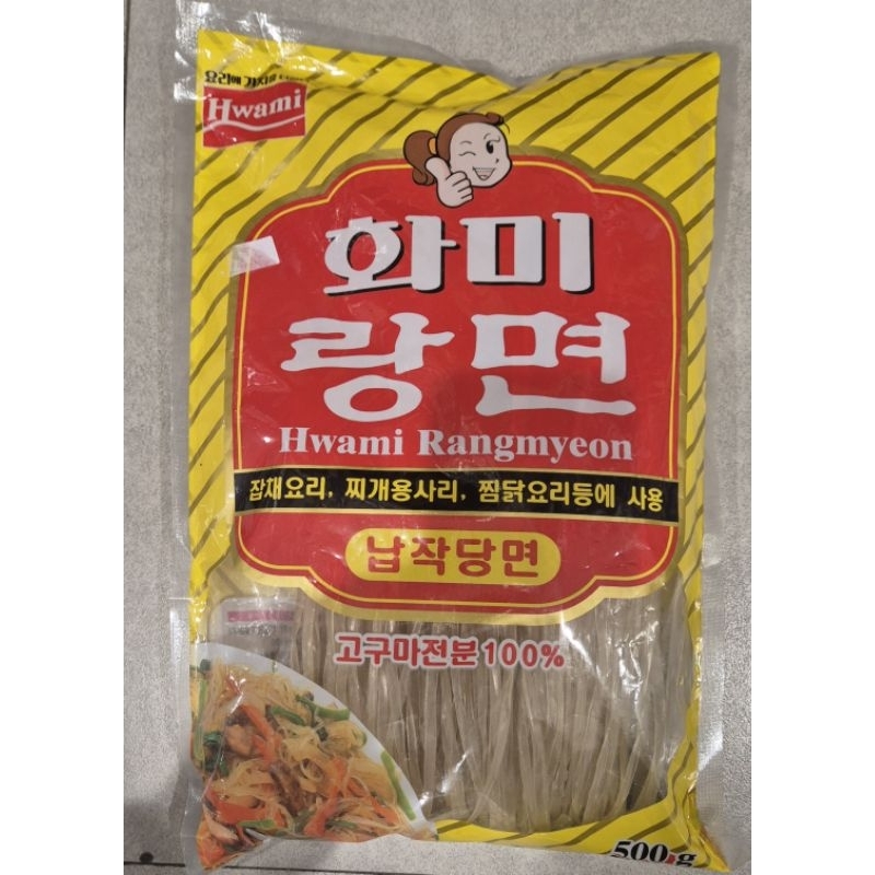 

Mie Yang Kenyal Dan Elastis Pipih (Sohun) HWAMI Rangmyeon Noodle Flat / Korea Vermicelli 500g - RM. (Can Use Vegan / Dapat Untuk Vegetarian).