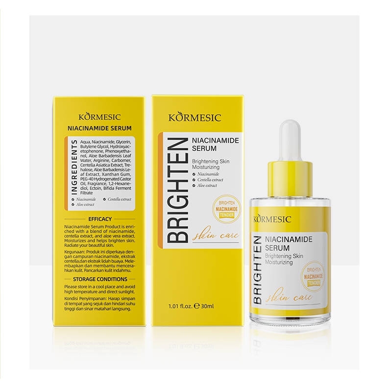 Serum Vitamin B3 KORMESIC Glowing Control Minyak - 7 Hari Kulit Glowing & Bebas Iritasi | Sertifikas