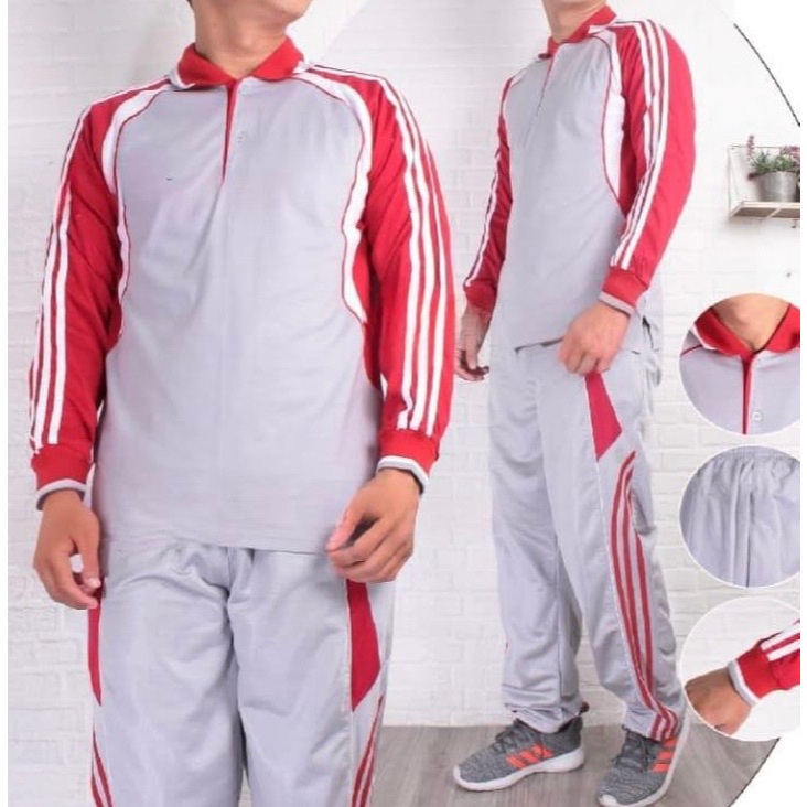 Stelan kaos olahraga lengan panjang / Kaos olahraga lengan panjang / Seragam olahraga