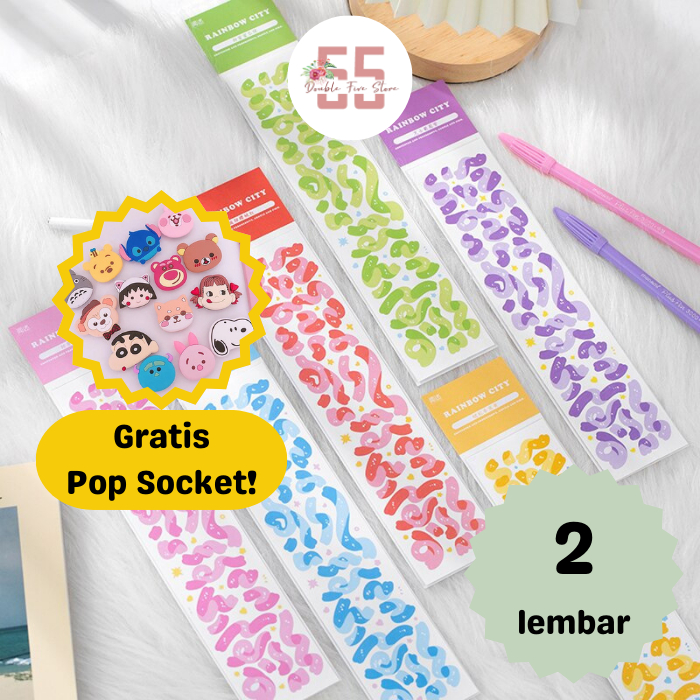 

Sticker Anti Air Aesthetic Dekorasi Foto Jurnal Scrapbook Motif Pita Confetti - 107