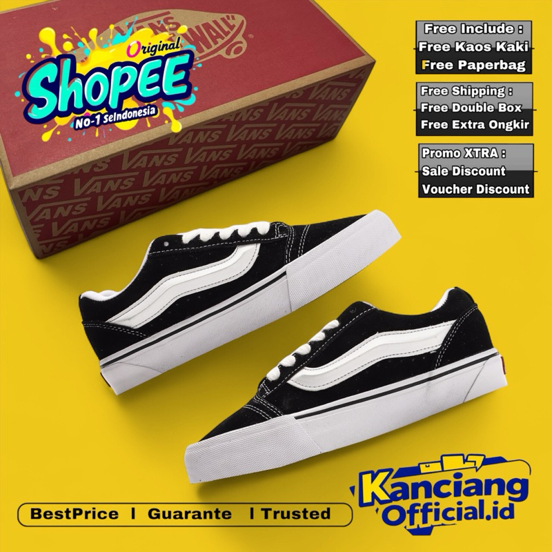 

Vans KNU Old Skool Black White 100% Original Bnib