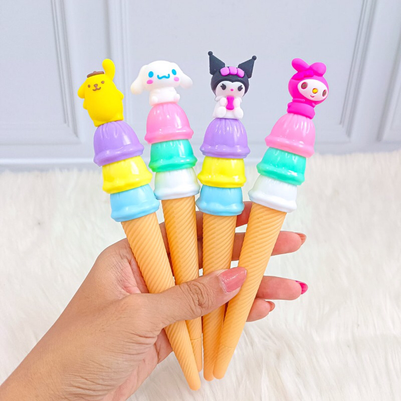 

Pulpen Gel Ice Cream Cone Sanrio Fullbody PGK-1431 Es Cream Pen Pena Bolpen Unik
