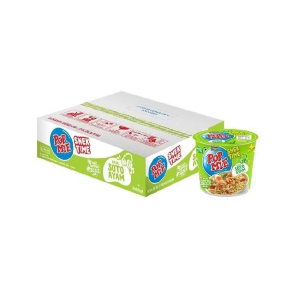 

POP MIE MINI SNEK TIME RASA SOTO AYAM 39 gram - 1 DUS - isi 12 cup mini