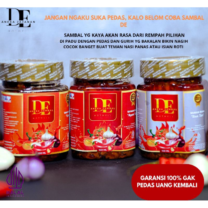 

SAMBAL PEDAS NAMPOL ENAK DAN DAHSYAT , SAMBAL AYAM SUWIR, SAMBAL CUMI ASIN , SAMBAL TERI MEDAN, pedas mantap gurih bikin nagih, dari bahan bahan pilihan yg brkualitas dan di jamin halal 100%