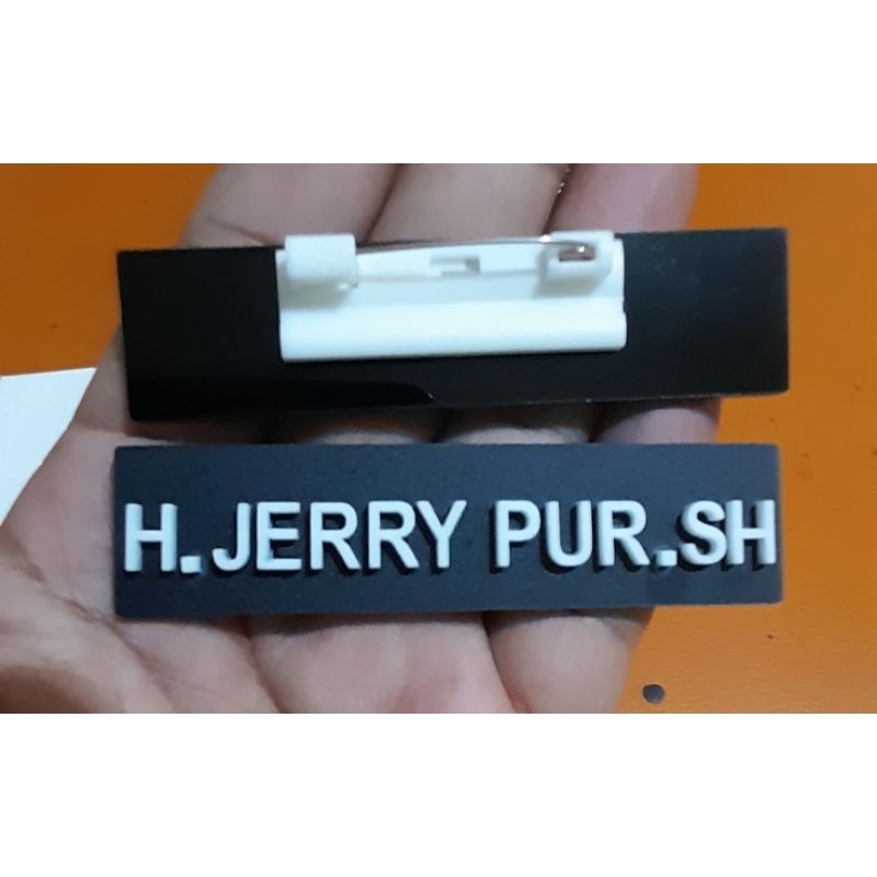 

name tag nama dada 3D huruf timbul premium MINIMAL 12 HURUF