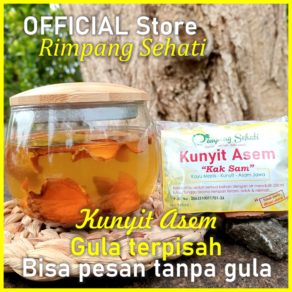 

Kunyit Asem Rimpang Sehati - Kunir Asam Wedang Uwuh Rempah JSR Jogja Diet - Haid
