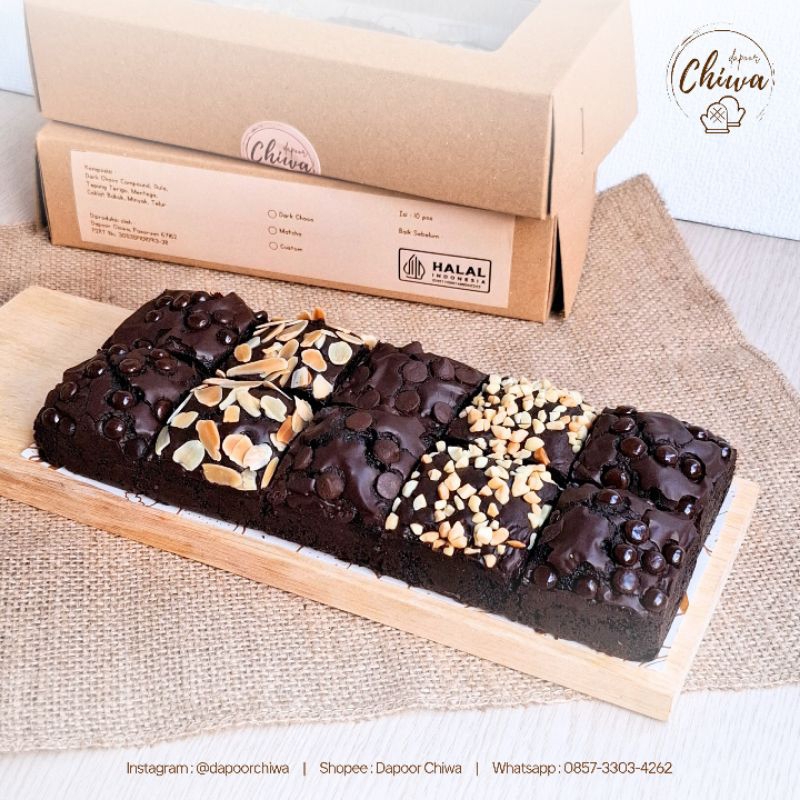 

Brownies Panggang 10 pcs (22*10cm) | Fudgy Brownies