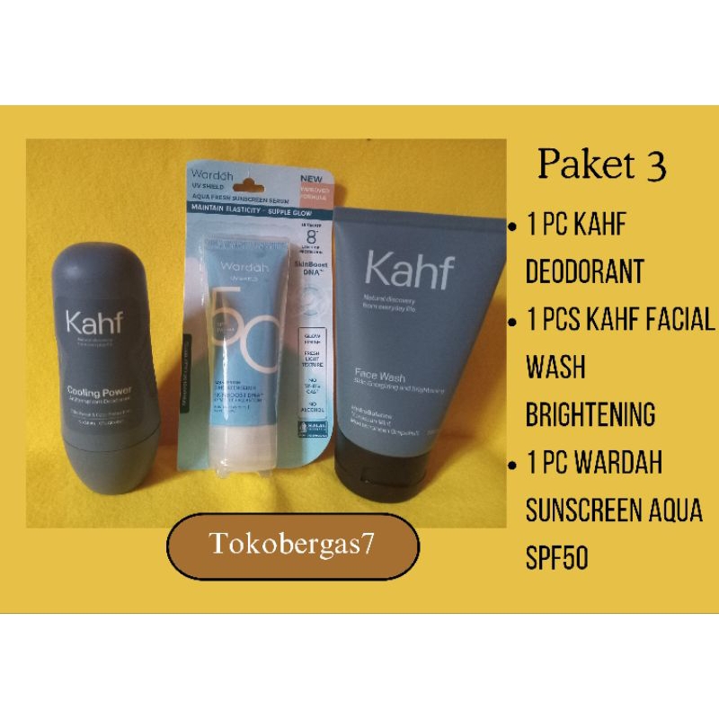 paket basic skincare Kahf pria