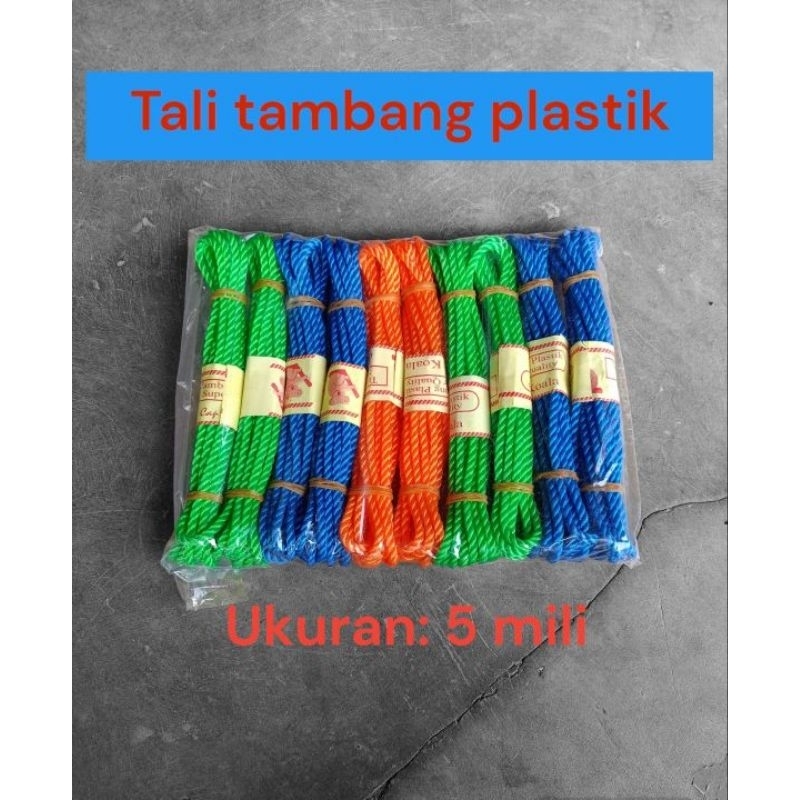 

tali tambang plastik ukuran 4 mili / pack