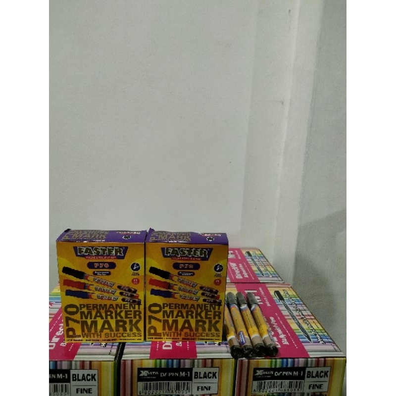 

Spidol Permanent Faster Warna Hitam (1dos=12pcs)
