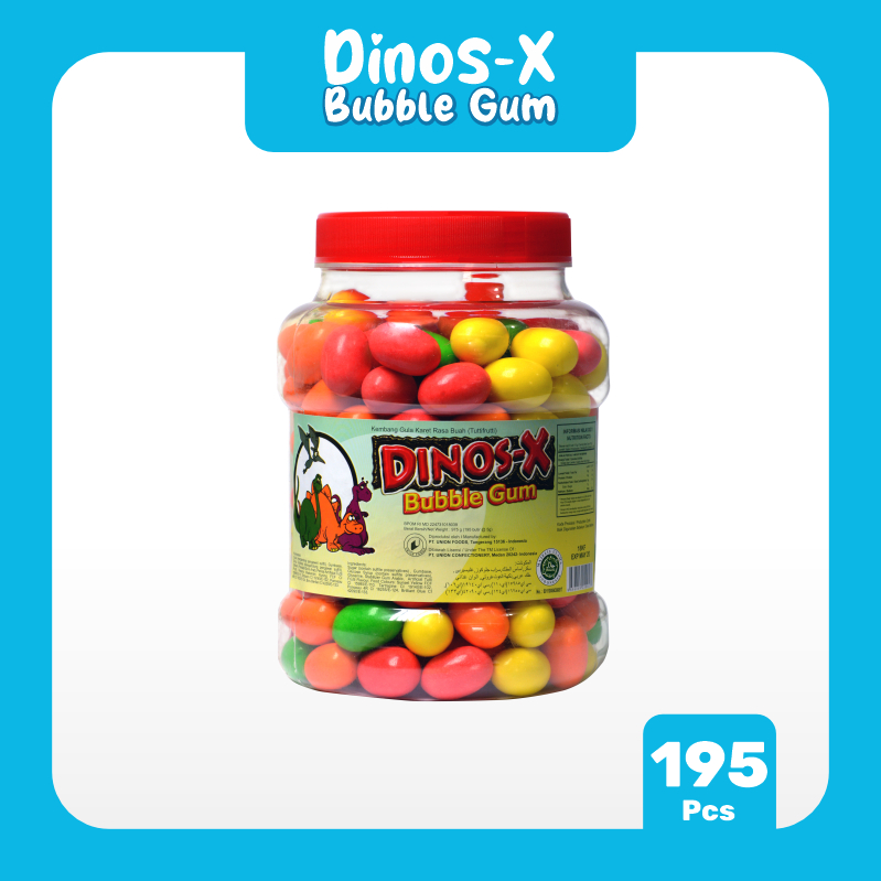 

Permen Karet Dinos-X Asst Ples 917 Gram Bubble Gum