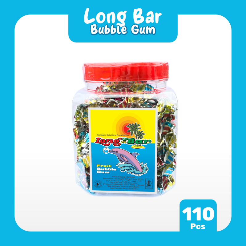 

Union - Permen Karet Long Bar Stroberi Ples 638 gram - LongBar Strawberry Bubble Gum