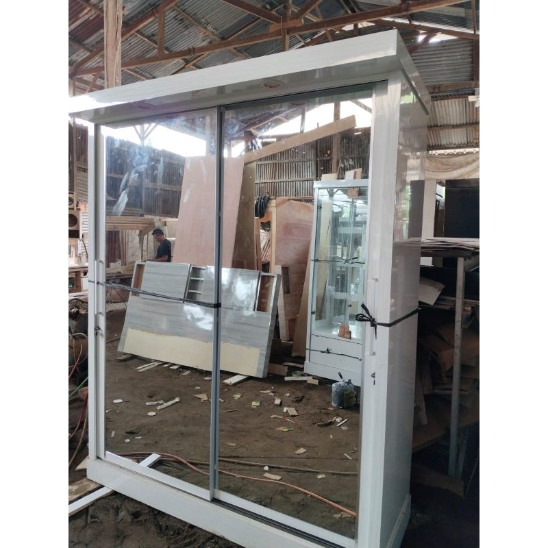 Lemari pakaian 2 pintu sliding HpL