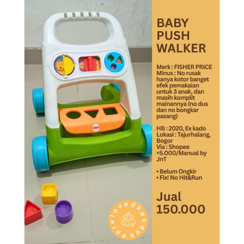 Preloved Fisher Price Baby Push Walker